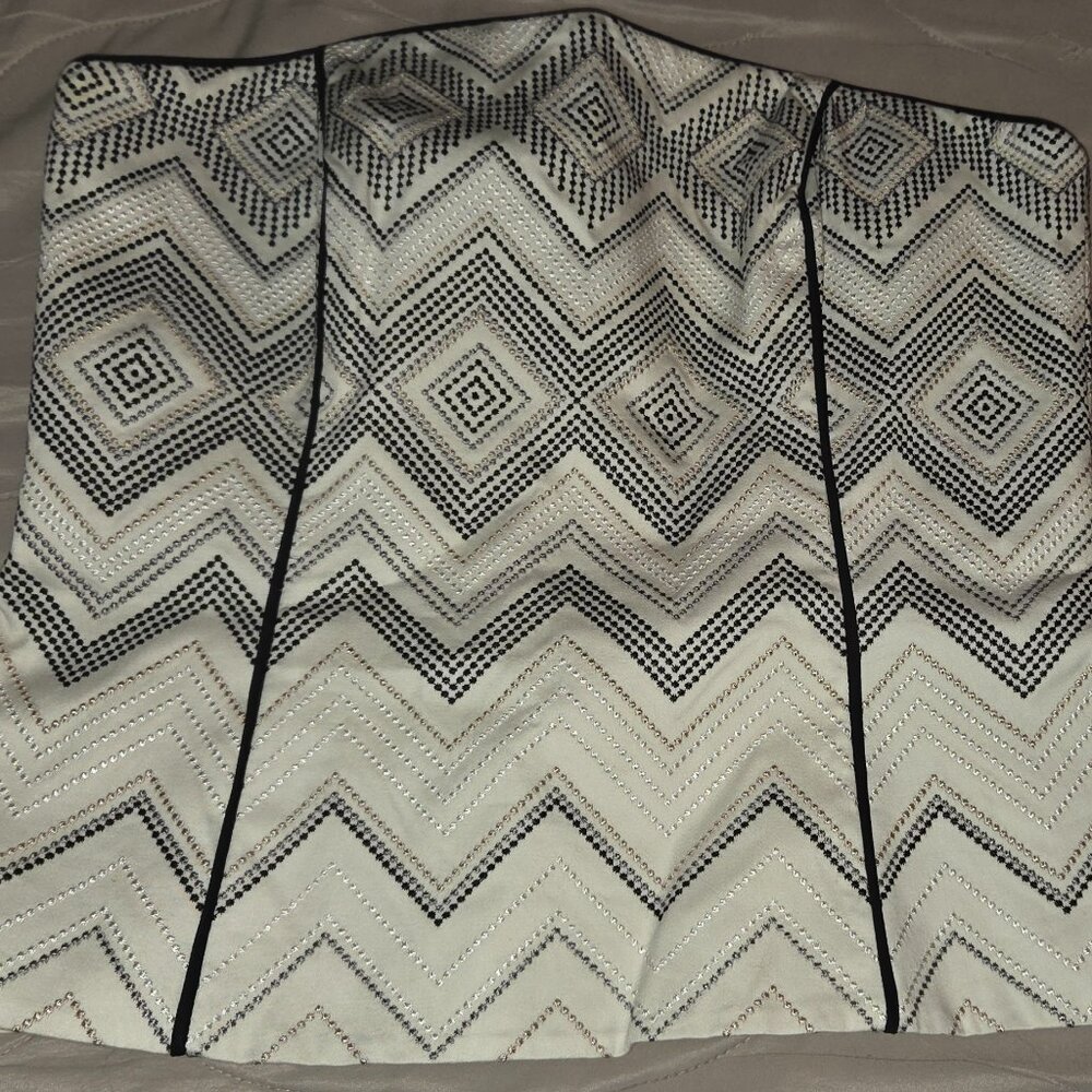 White House Black Market Bustier Mosiac Design